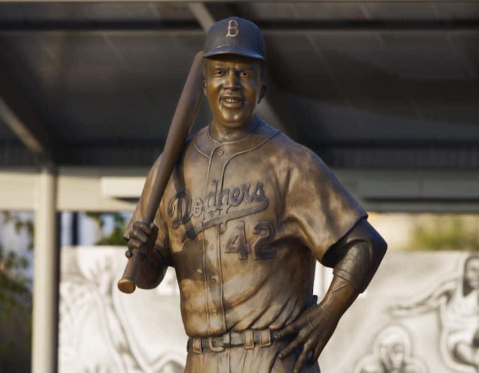 A statue of Jackie Robinson has been stolen from a park in Wichita, Kansas (Wichita Police Department)