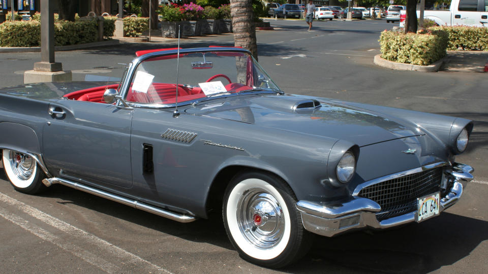 <p>Fun fact: The first Thunderbird that was ever produced was found by car buff George Watts in 1965. Its status was verified by Ford that same year, and after a meticulous restoration to get the vehicle back to its “original” state, the car appeared in 1968 and garnered public attention from its appearance in special events such as the 1984 Olympics. This same car sold for $660,000 at a 2009 auction in Scottsdale.</p> <p>With its iconic cherry red finish, the average Thunderbird generally sells for around $38,500.</p>