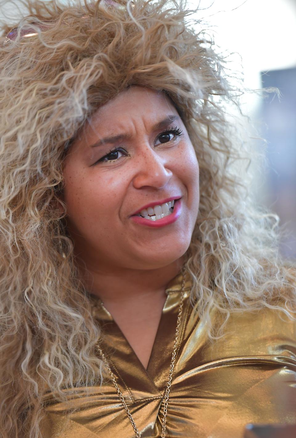 Spartanburg Little Theatre took the opportunity to announce its 2024-2025 theatre line up at the Chapman Cultural Center on April, 11, 2024. Guests took the opportunity to dress as icons in entertainment. Evalie Loriaux of Boiling Springs came as Tina Turner.