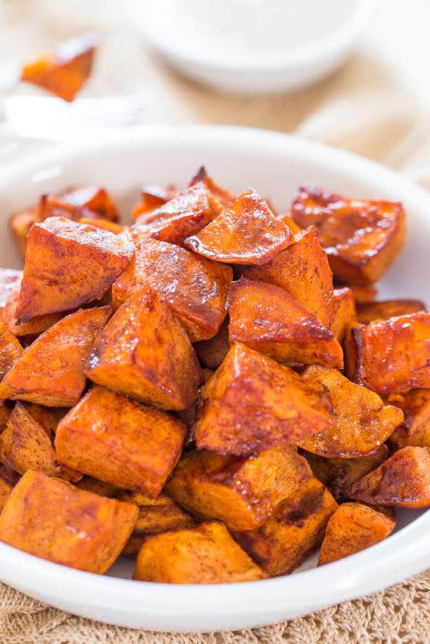 Honey-Roasted Sweet Potatoes With Honey Cinnamon Dip