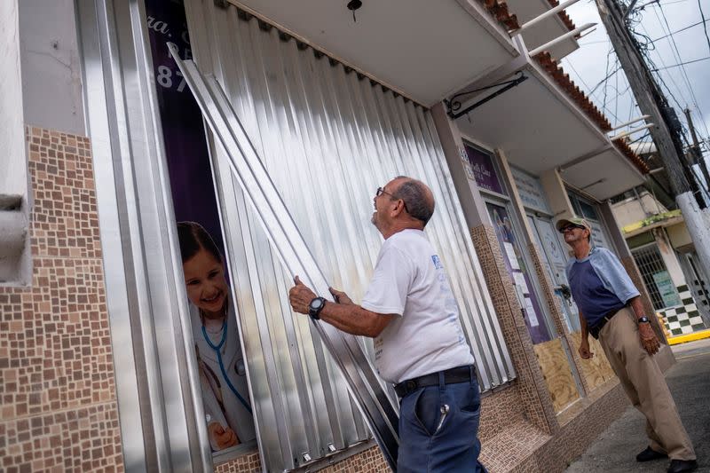 People prepare for the arrival of tropical storm Fiona in Puerto Rico