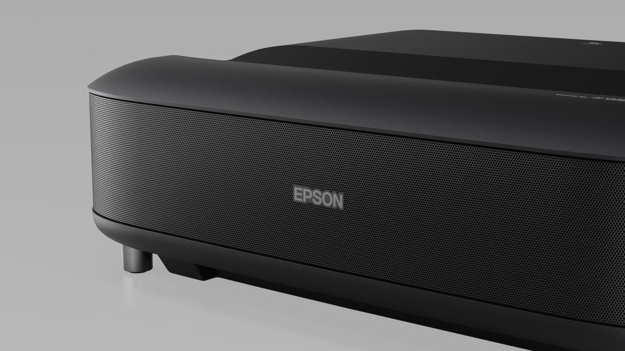  Epson LS650 projector on gray background 