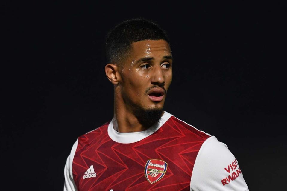 <p>William Saliba has yet to be handed his Arsenal debut by Mikel Arteta</p> (Arsenal FC via Getty Images)