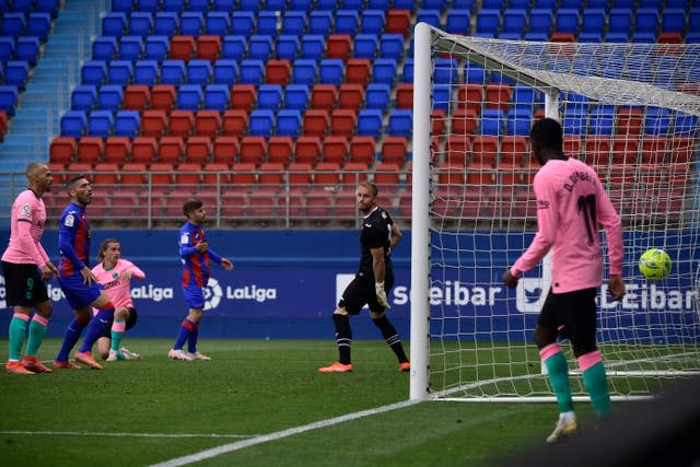 Antoine Griezmann scored the only goal for Barcelona at Eibar