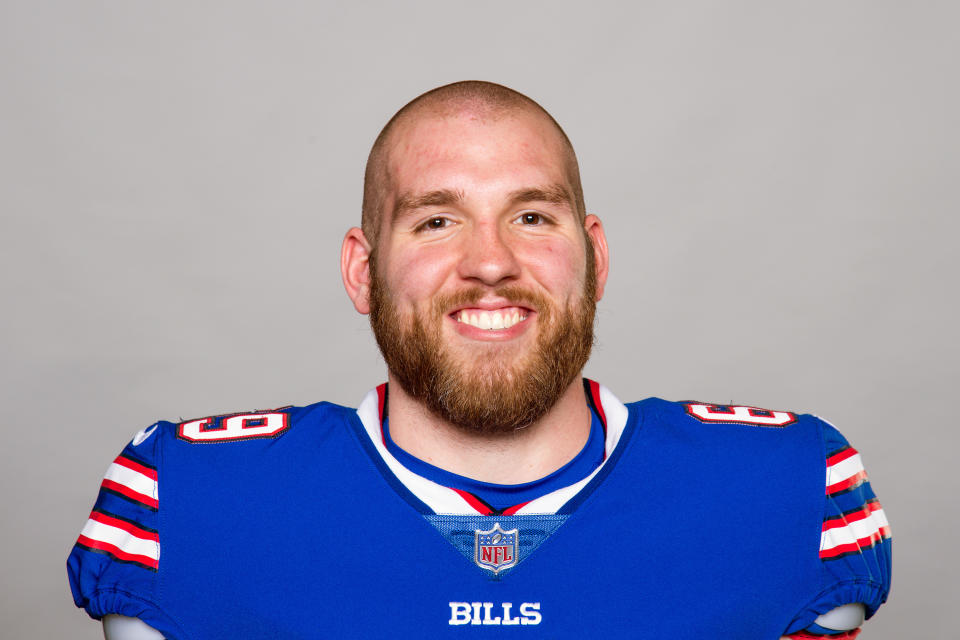 Trick-shot master: Bills’ LS Reid Ferguson showed off his skills. (AP)