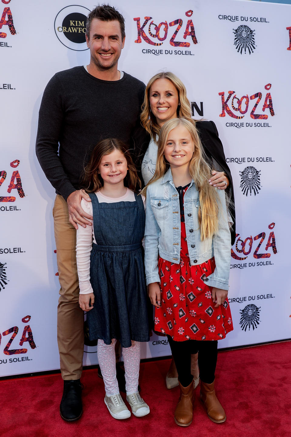 The Block's Darren and Deanne and their two daughter at Cirque Du Soleil