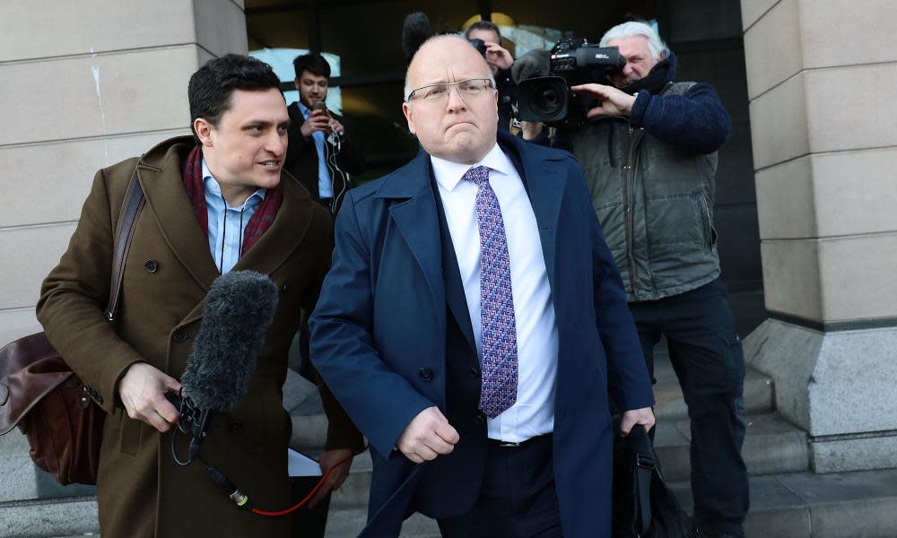 The former Carillion chief executive Keith Cochrane ln Westminster after appearing before the Commons work and pensions select committee