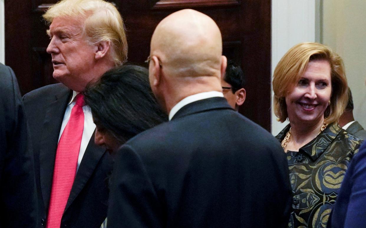 White House Deputy National Security Advisor Mira Ricardel participates in Diwali ceremony at the White House in Washington - REUTERS