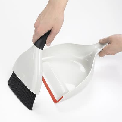 Quickly tackle the endless crumbs with this dustpan and brush set