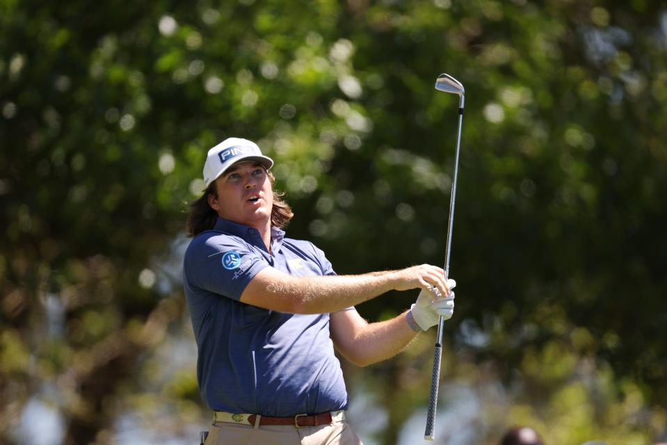 AUGUSTA, GEORGIA - APRIL 13: Amateur Neal Shipley of the United States plays his shot from the fourth tee during the third round of the 2024 Masters Tournament at Augusta National Golf Club on April 13, 2024 in Augusta, Georgia. (Photo by Jamie Squire/Getty Images) (Photo by Jamie Squire/Getty Images)