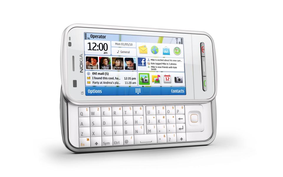 <b>Nokia serie C</b><br>This Nokia smartphone was especially designed for social network use.