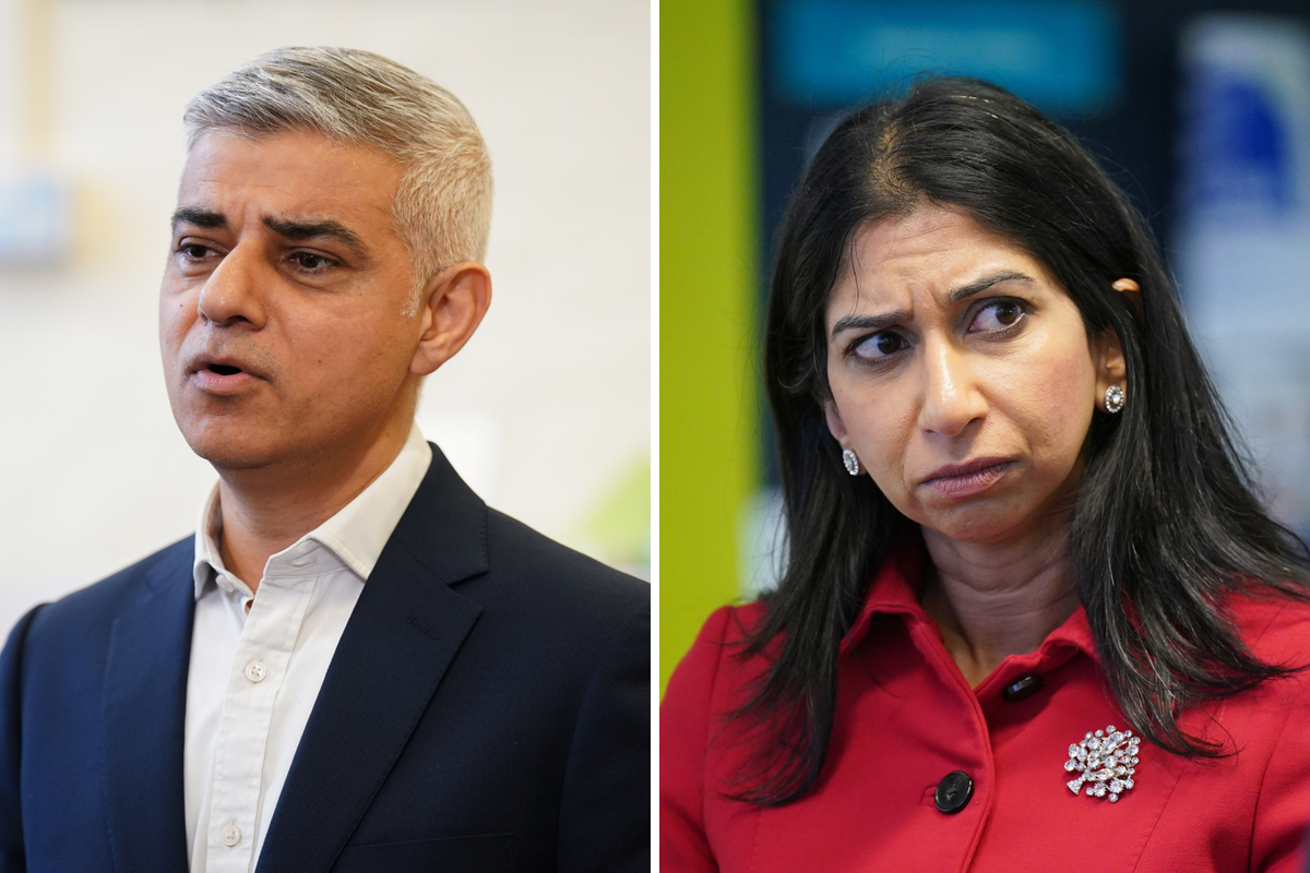 Mayor of London Sadiq Khan (left) has written to Home Secretary Suella Braverman (right) about the Illegal Migration Bill (James Manning/Yui Mok/PA Wire)