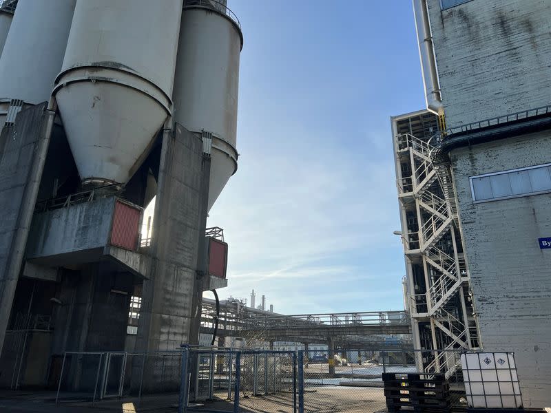 A view of the buildings at Yara plant in Porsgrunn