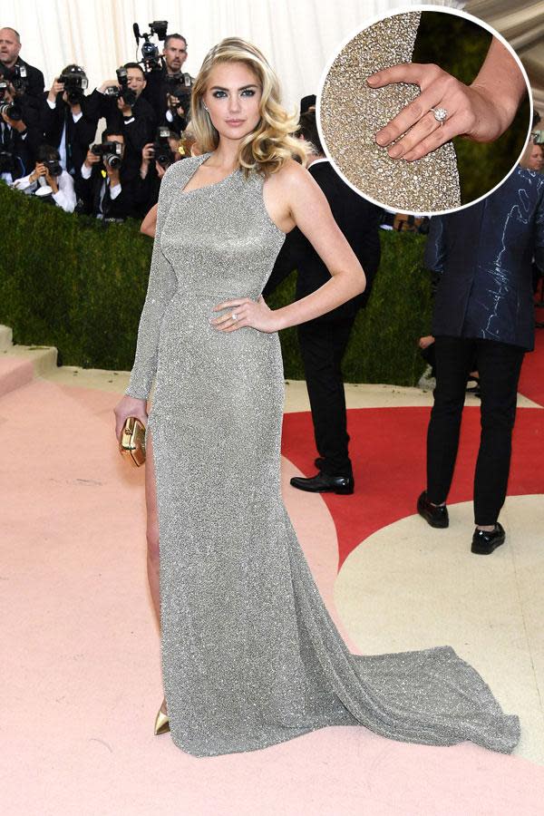 <br>Model slash actress Kate Upton revealed she is engaged to longtime boyfriend Justin Verlander on the red carpet at the Met Gala this week. The 23-year-old beauty showed off her dazzling diamond sparkler at the event, and now we have finally have details about the rock.<br><br>"Justin and I collaborated on creating the most perfect one-of-a-kind ring that is rare and of exceptional quality...just like their love," said jewellery designer Anita Ko told E! News. <br><br>According to Mark Keeney, vice president of fine jewellery company Ritani, the ring the band appears to feature a round eight-carat diamond "set in a six prong setting with even more diamonds throughout".<br><br>And the price tag? <br><br> Keeney estimates a whopping $1.5 million (that's over $2 million AU.D).