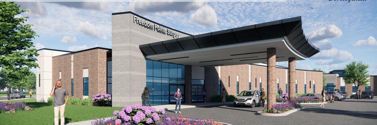 An artist's rendering of a stand alone surgery center Prime Healthcare Properties plans to build in the Freedom Pointe development near Costco in Liberty Township.