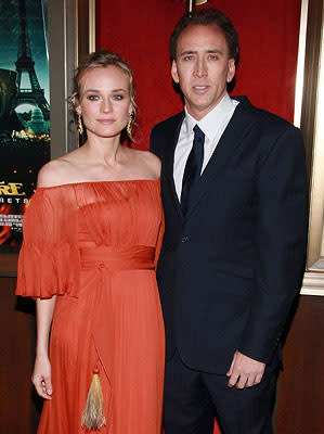 Diane Kruger and Nicolas Cage at the New York City premiere of Walt Disney Pictures' National Treasure: Book of Secrets