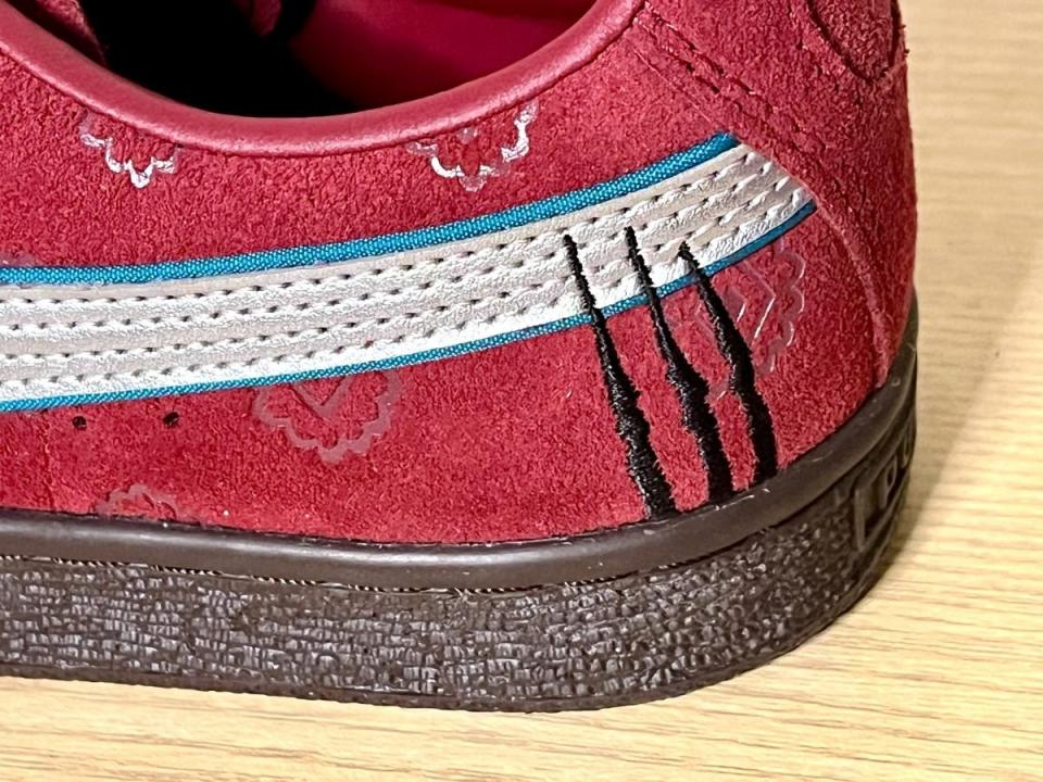 One Piece X Puma Collaboration Shanks Scar close up