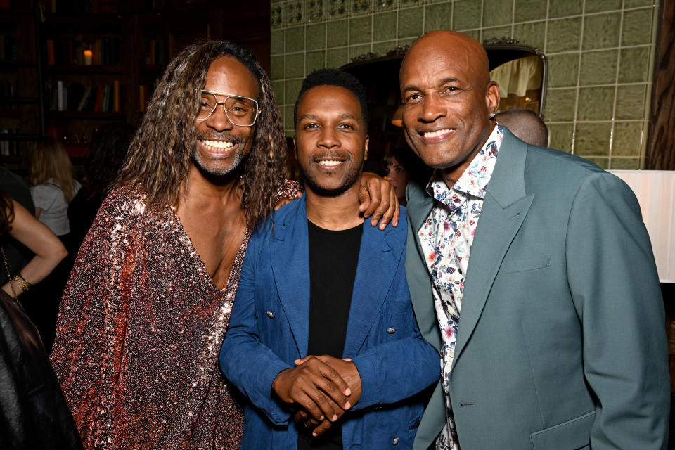 Billy Porter, Leslie Odom Jr. and Kenny Leon attend the CAA New York Party