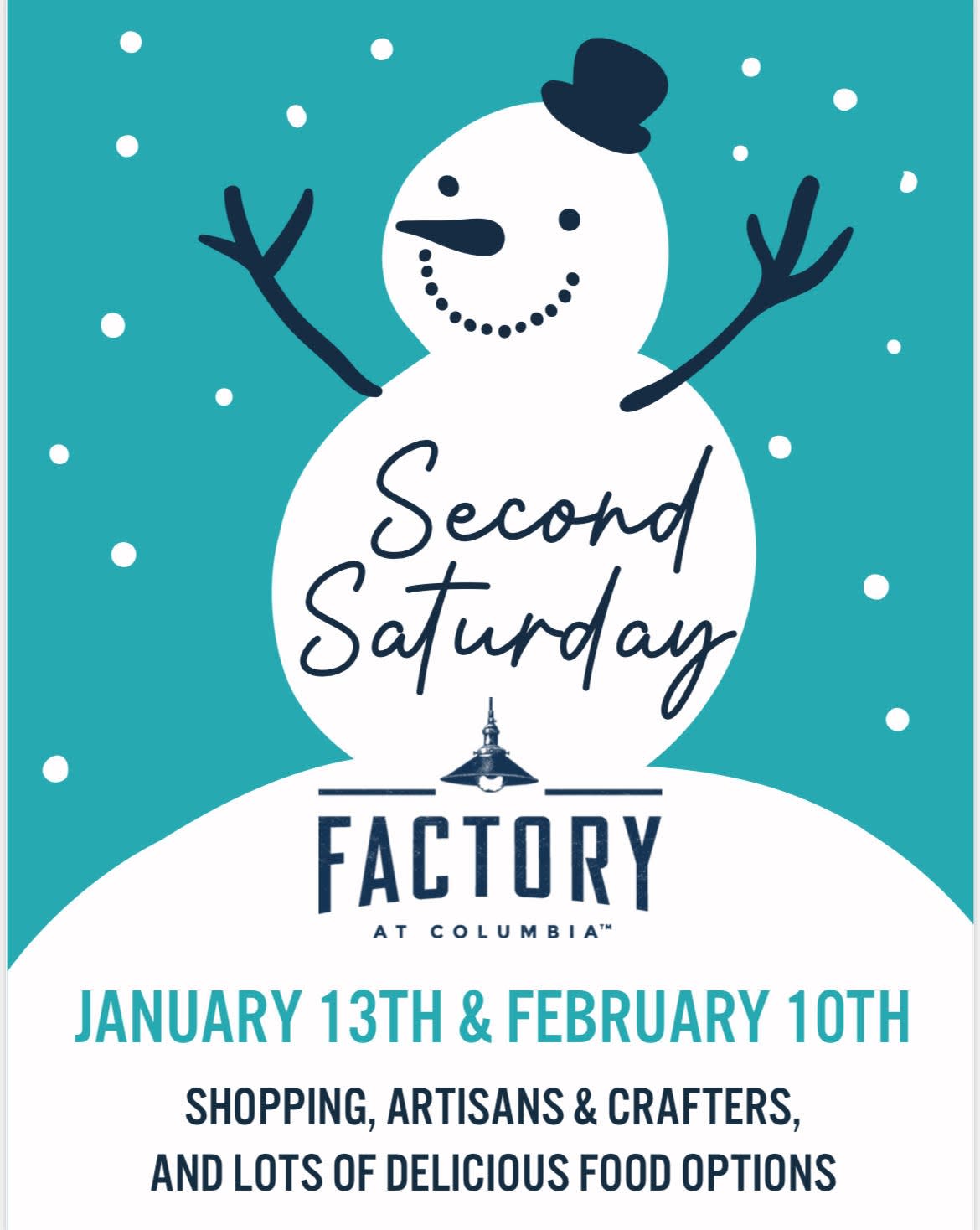 Shop at The Factory at Columbia this weekend during the facility's first Second Saturday of 2024 starting at 11 a.m. Saturday.