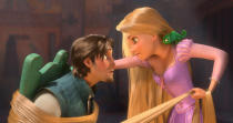 <p>Mandy Moore is the voice of Rapunzel and Zachary Levi is the voice of Flynn Ryder</p>