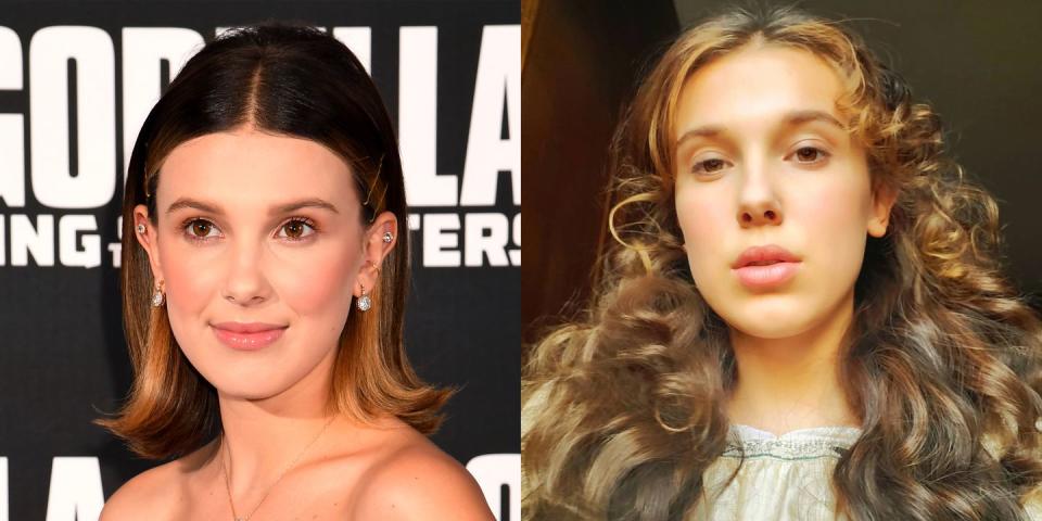 <p>Say bye to Eleven and hello to Enola. Millie Bobby Brown just traded in her short, cute bob for some long and curly locks. The hairstyle is a complete switch from the <em>Stranger Things</em> look we've gotten used to.</p><p>Millie revealed the new do on Instagram, but you can catch more of it in her new movie, <a href="https://www.seventeen.com/celebrity/movies-tv/a28495138/millie-bobby-brown-movie-enola-holmes/" rel="nofollow noopener" target="_blank" data-ylk="slk:Enola Holmes;elm:context_link;itc:0;sec:content-canvas" class="link "><em>Enola Holmes</em></a>, where she'll be playing the mystery-solving younger sister of Sherlock and Mycroft Holmes. But the movie just started filming, so it probably won't be out for a while sadly.</p>