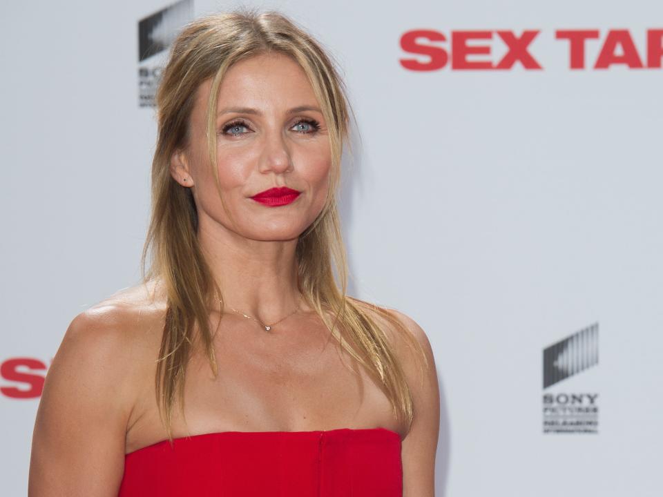 Cameron Diaz in red lipstick