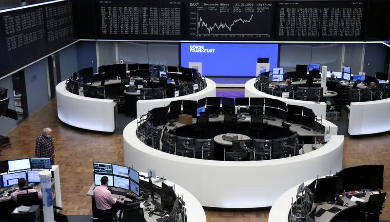 The German share price index DAX graph is pictured at the stock exchange in Frankfurt