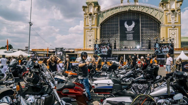 All the Harleys! Tens of thousands of H-D enthusiasts are expected over the weekend in Prague.