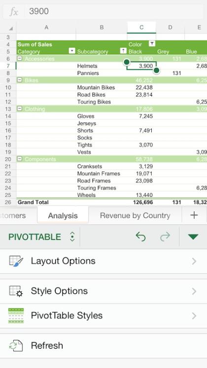 Excel for iPhone