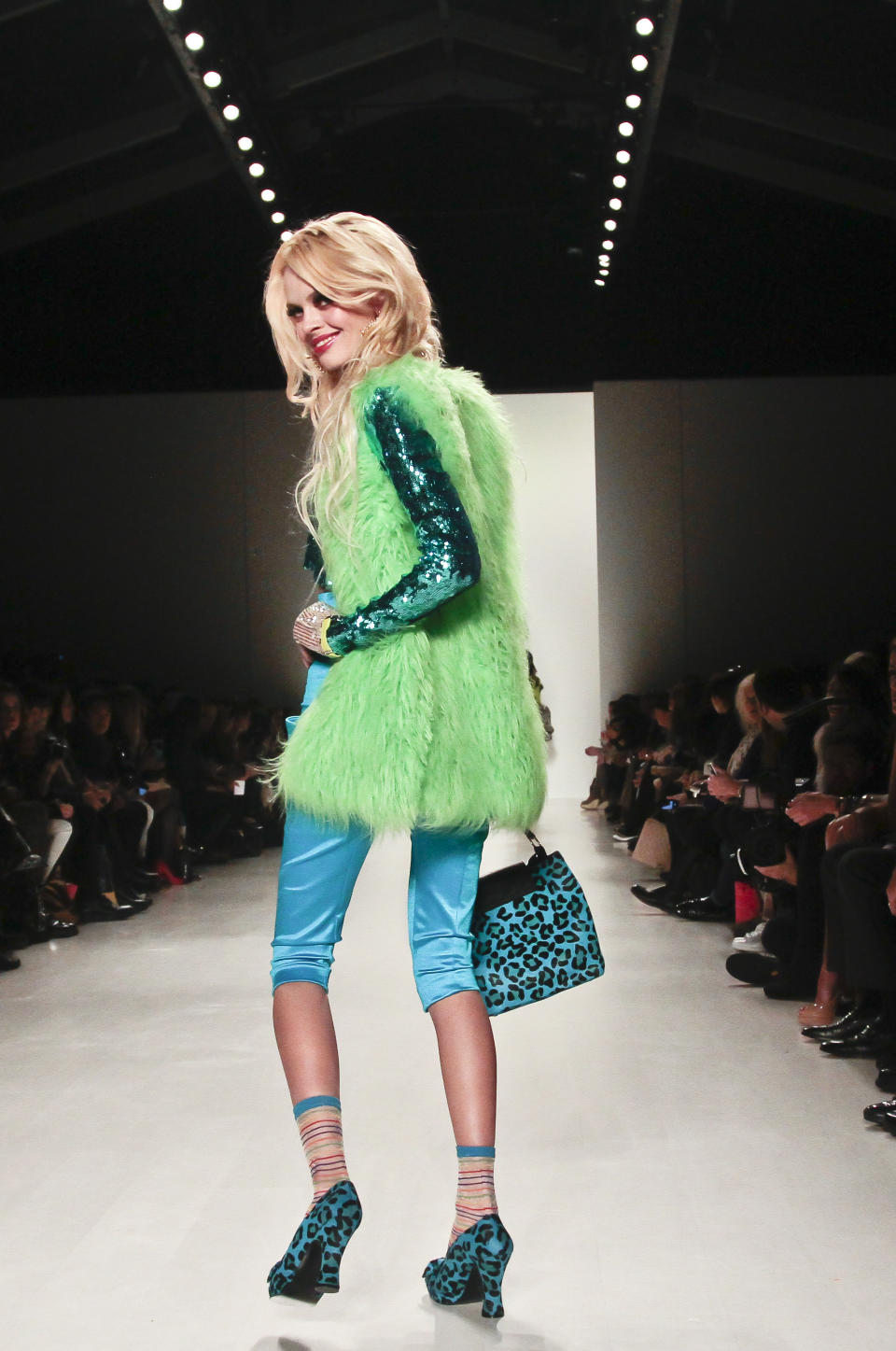 Fashion from the Betsey Johnson Fall 2014 collection is modeled during New York Fashion Week on Wednesday, Feb. 12, 2014. (AP Photo/Bebeto Matthews)