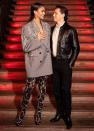 <p>Zendaya and Tom Holland share a look during the <i>Spider-Man: No Way Home</i> photocall in London on Dec. 5. </p>