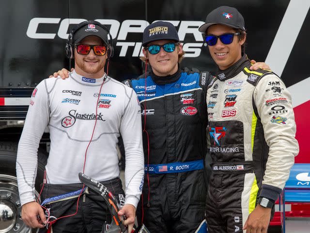 Leslie Plaza Johnson/Icon SMI/Corbis/Icon Sportswire/Getty Shelby Blackstock, Ryan Booth and Neil Alberico at the Indy Lights race during the IndyCar Series Grand Prix in Houston, Texas.