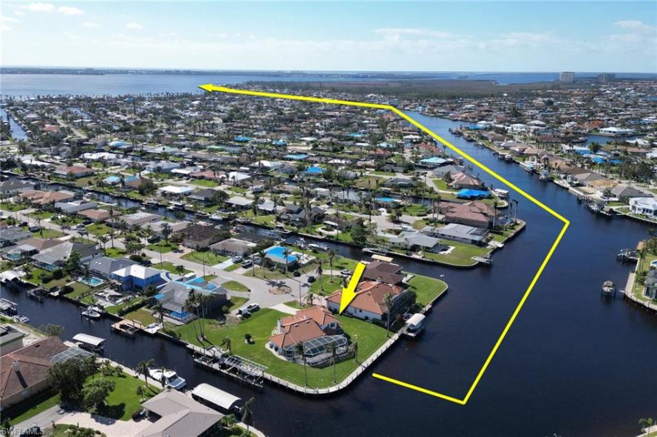 This Cape Coral house for sale is located at 5211 Tamiami Court.