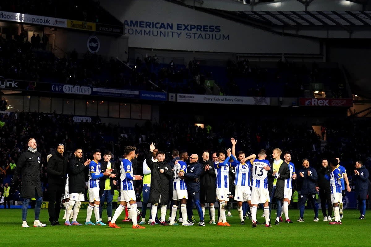 Roberto De Zerbi admitted his Brighton side are daring to dream about playing in Europe (Zac Goodwin/PA) (PA Wire)