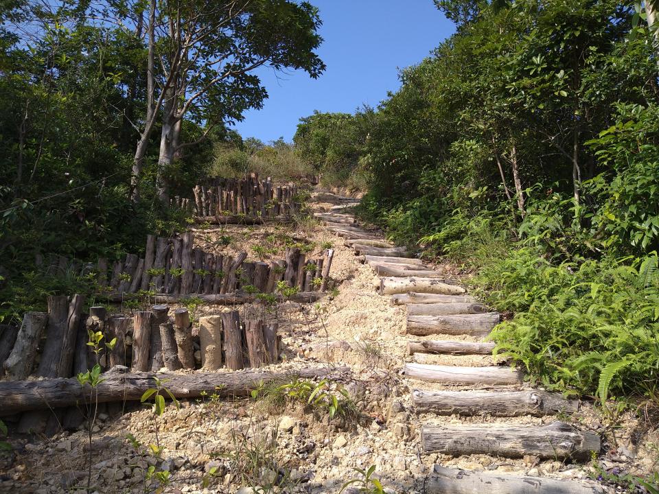 大枕蓋上山途中