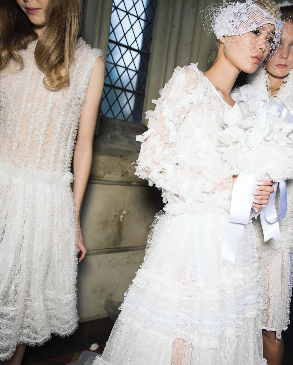 <p>Ryan Lo’s backstage could of been mistaken for a actual wedding. <em>[Photo: 10 Magazine/ Instagram]</em> </p>