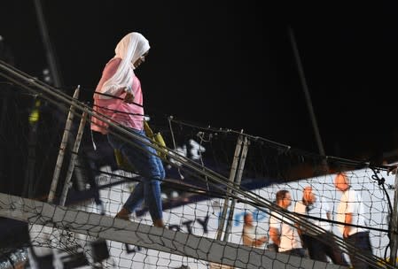 Spanish rescue ship Open Arms with migrants on board arrives in Lampedusa