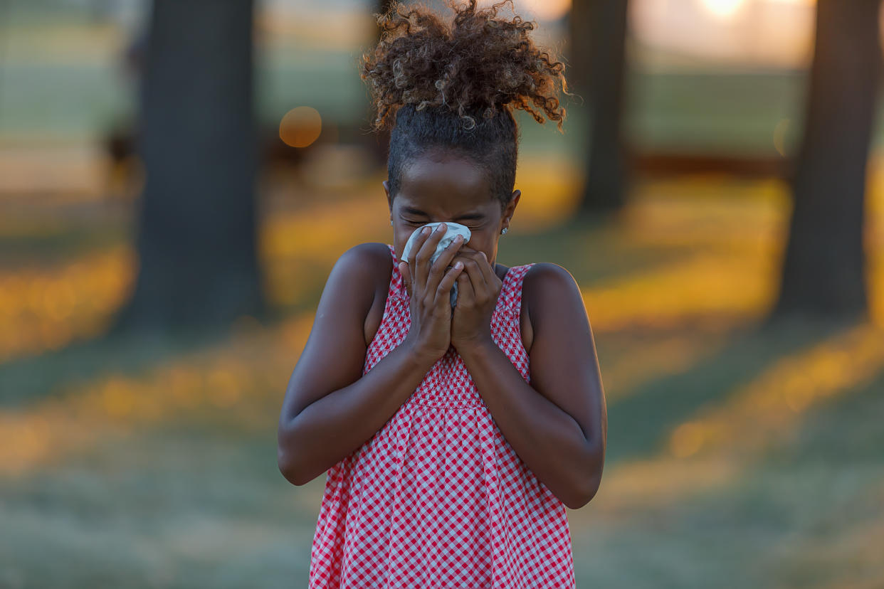 Child with hay fever. (Getty Images)