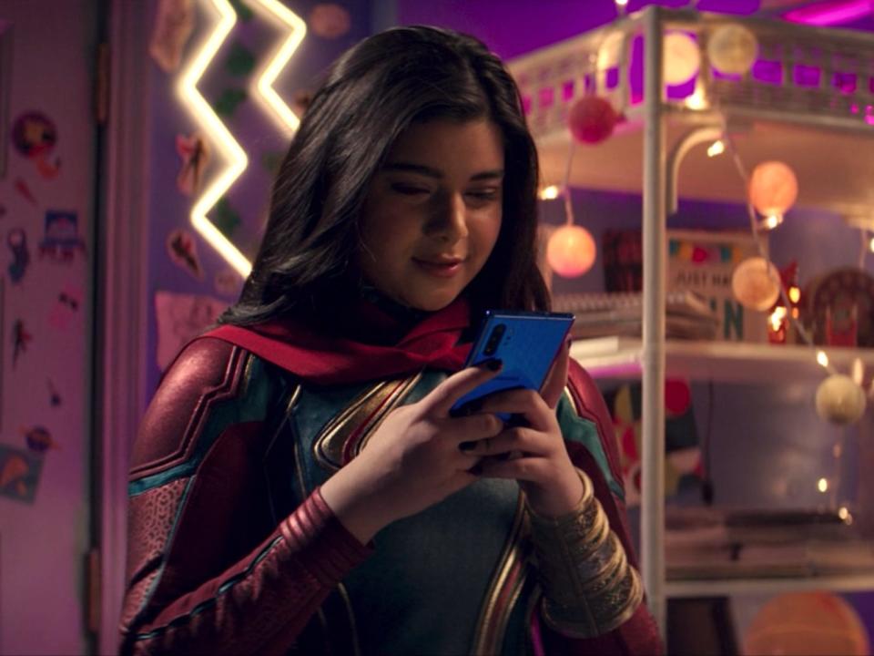 Iman Vellani as Kamala Khan/Ms. Marvel in the "Ms. Marvel" season finale.