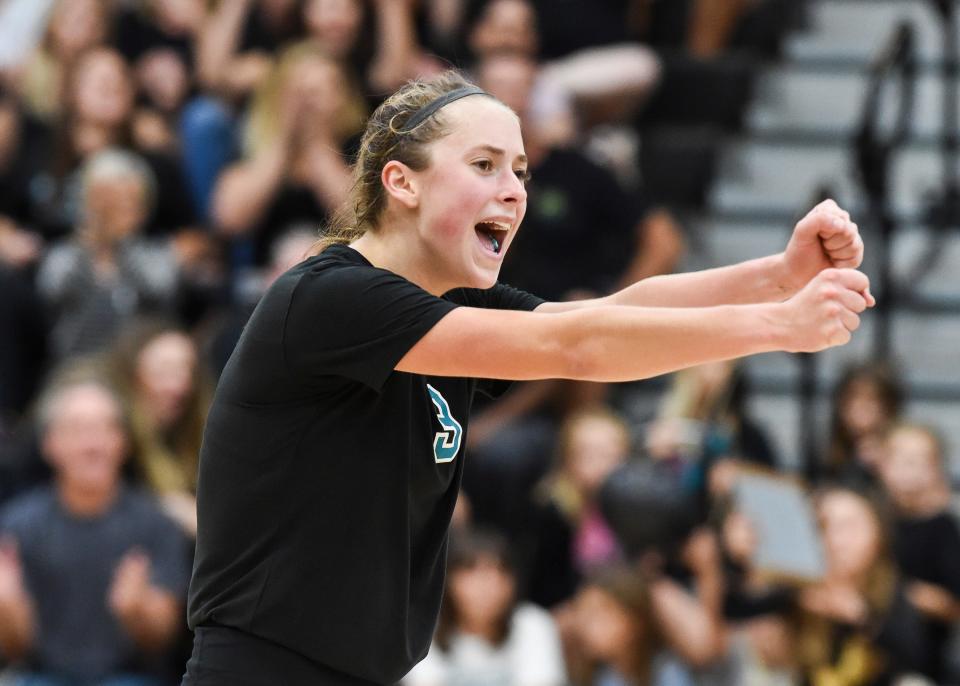 Jensen Beach beats Vanguard in the 5A state semifinal volleyball match, Saturday, Nov. 5, 2022, at Jensen Beach High School.