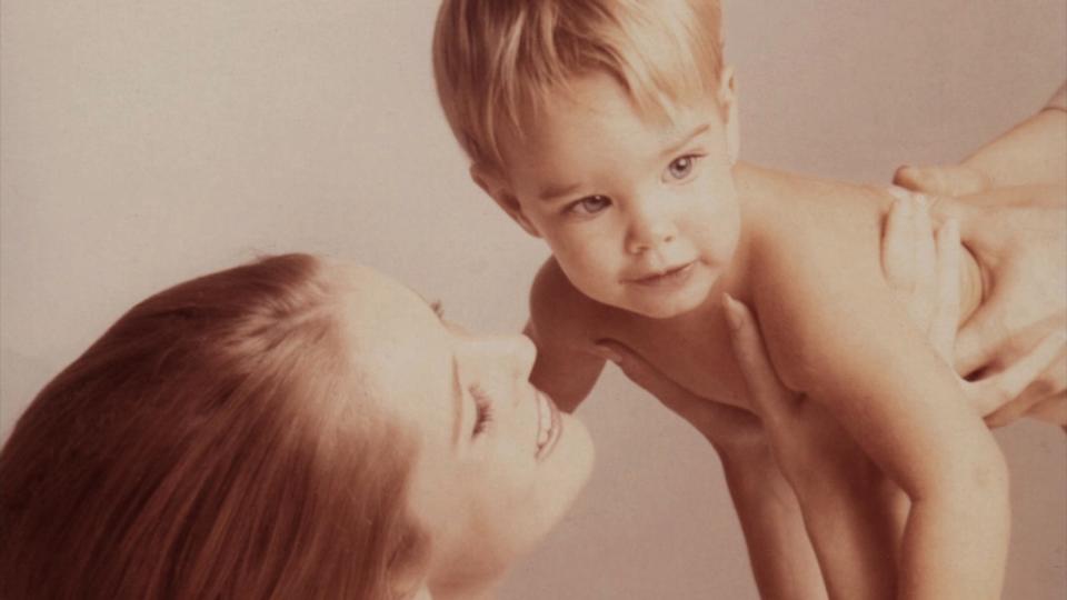 Brooke Shields at 11 months old shooting a commercial for Ivory Soap.