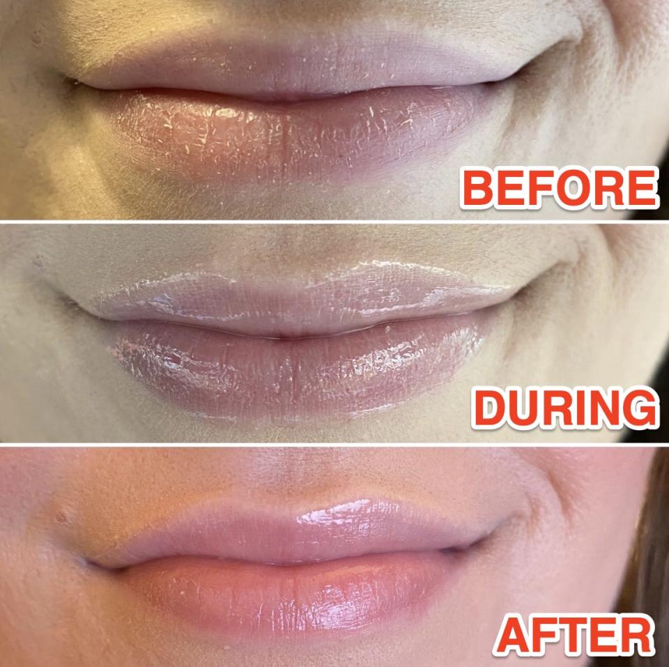 Reporter Amanda Krause tries Laneige's lip mask over the course of one day.