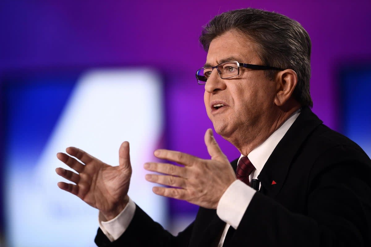 Jean-Luc Mélenchon is the leader of France Unbowed, the largest party in New Popular Front, which won the second round of France’s parliamentary elections on July 7, 2024 (EPA)