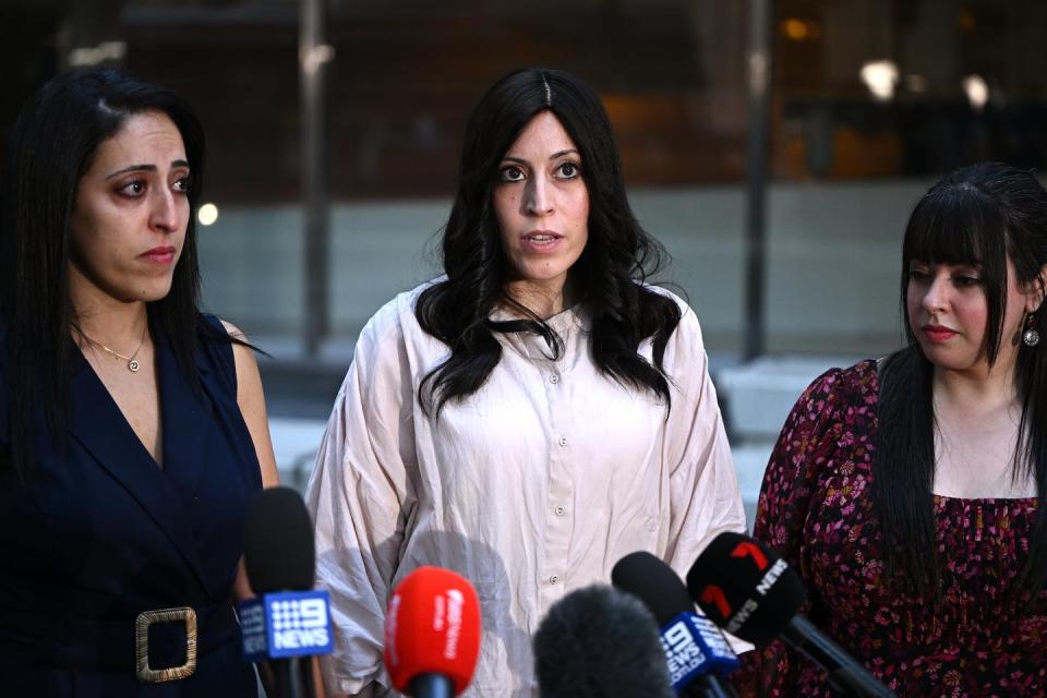 Sisters Elly Sapper, Nicole Meyer and Dassi Erlich have fought a years-long battle for justice. Joel Carrett/AAP