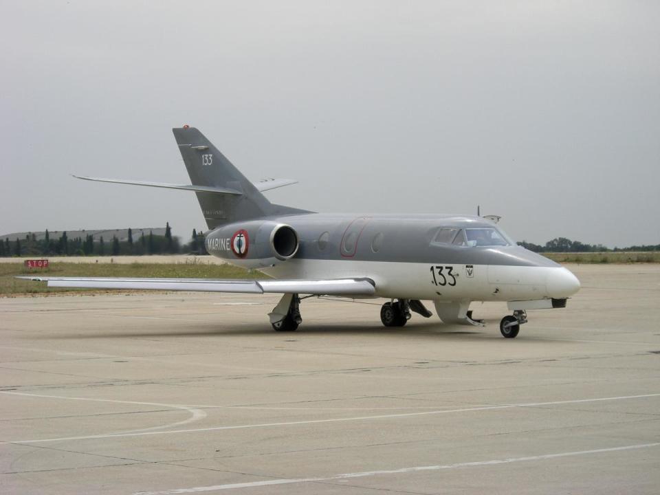 法國製「達梭獵鷹10」噴射飛機。(圖：維基百科)