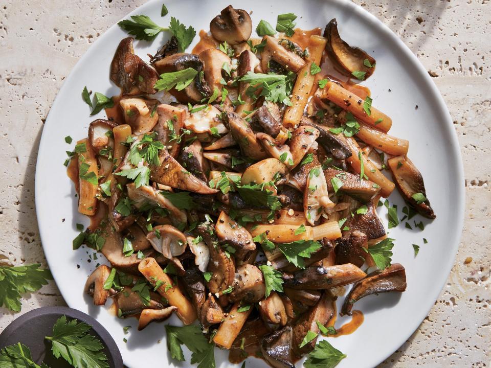 April: Mostly Mushroom Pasta