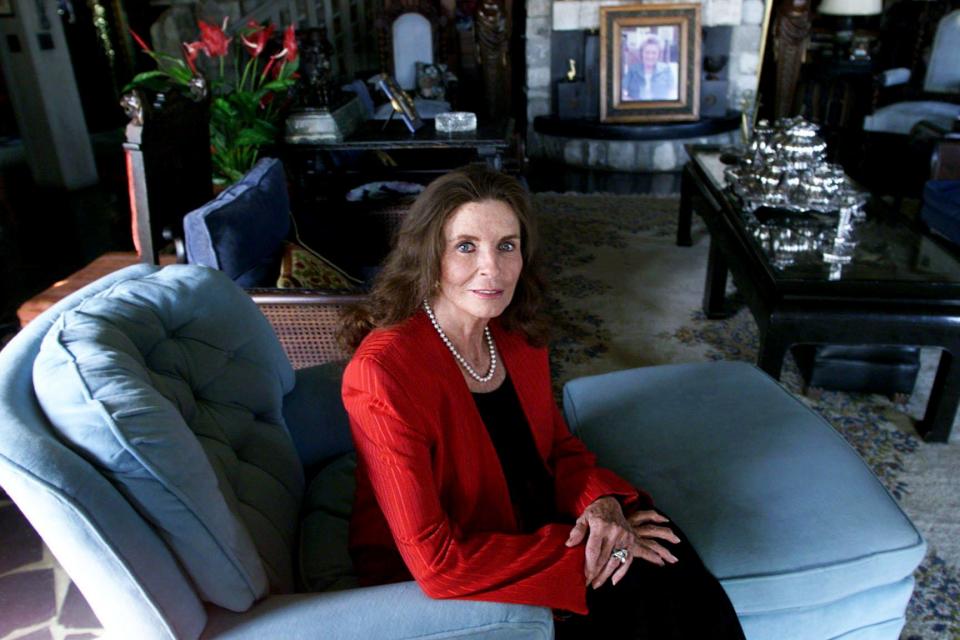 June Carter Cash talks about her new album, "Press On," by the Risk Records label due out in June at her home on March 25, 1999.