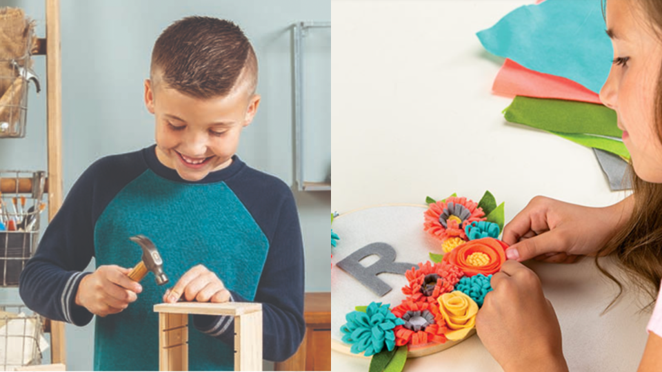 Experience gifts for kids: From woodworking to quilting, these kids take kids through a whole crafting program.