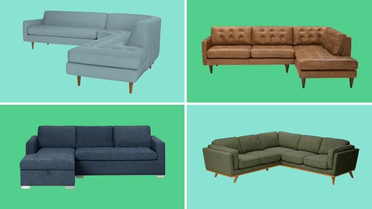 Upgrade your living room with a design-friendly modern sectional sofa.