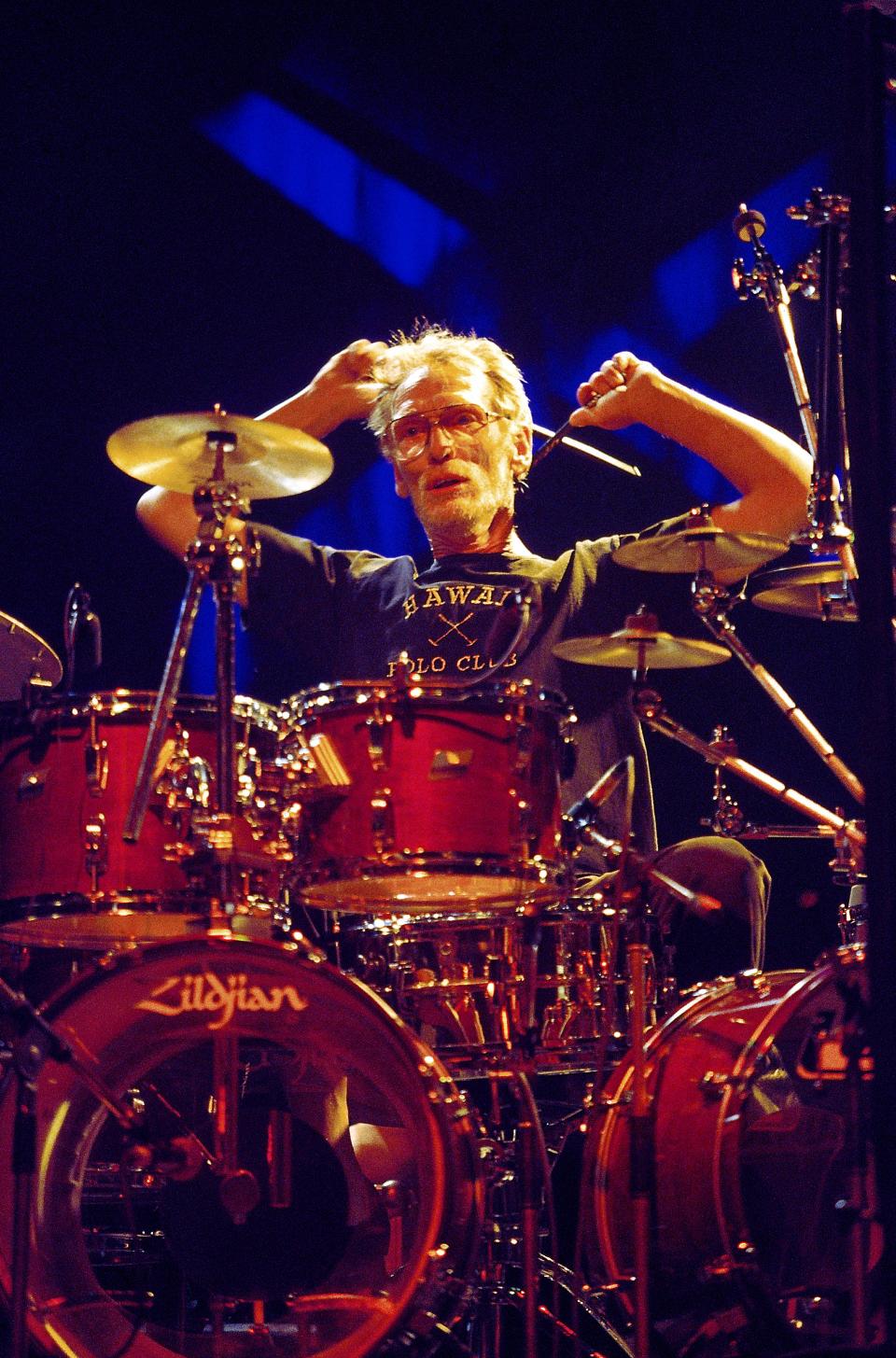 UNITED KINGDOM - JANUARY 01:  Photo of Ginger BAKER and BBM; performing live onstage with BBM  (Photo by Mick Hutson/Redferns)